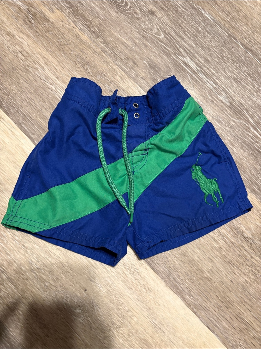 Polo by Ralph Lauren Royal Blue & Green Boys' Swim Shorts